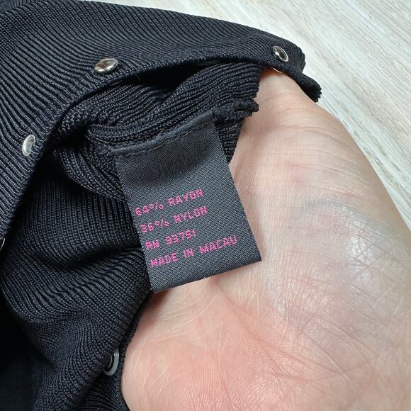 Colour Works Black Chain Punk Edgy Turtleneck Gothic Bold Pullover Sweater 2X - Picture 8 of 14